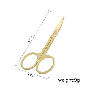 High Quality Portable Mini Makeup Beauty Scissors Curved Sharp Blade Stainless Steel Eyelash Eyebrow Dead Skin Cutting
