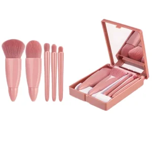 High Quality Portable Travel 5pcs Face Makeup Brushes Set Mascara Eyeshadow Foundation Brush