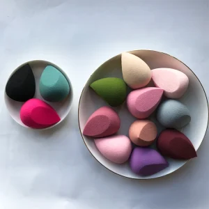 High Quality Shaped Supersoft Custom Logo Private Label Black Makeup Sponges Cosmetic Sponge Latex Free Makeup Blender Sponge
