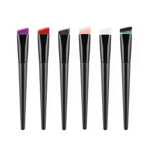 High Quality Single Cosmetic Brush Custom Your Logo Makeup BB Cream Foundation Square Flat Colorful Hair Makeup Brushes
