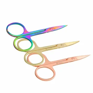 High Quality Stainless Steel Eyebrow Scissors Mini Manicure Cuticle Scissors for Eyebrow Eyelash Face Hair Nail