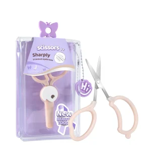 High Quality Stainless Steel Eyebrow Scissors Sharp Straight Blade Plastic Handle Personal Hair Care Eyebrow Tool
