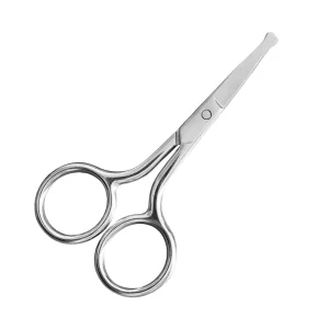 High Quality Stainless Steel Straight Blade Beauty Makeup Scissors Professional Nose Beard Trimming Right-Handed for Man Women