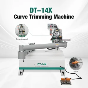 High Speed Curve Edge Trimming Machine for Round Corner MDF Plywood Furniture Edging Double Sided Trimmer Finishing