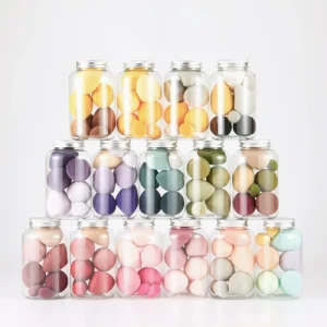 Hot Popular Makeup Blender Sponge Set 7pcs Bottle Colorful Design Mini Makeup Sponges