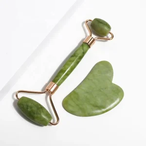 Hot Sell Xiuyan Jade Facial Roller Gua Sha Natural Jade Massager for Face Massage Products Beauty Tools Skin Care