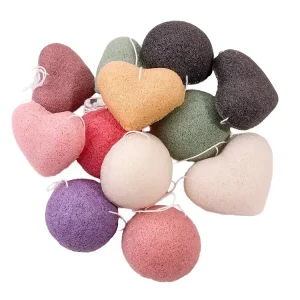 Hot Selling Konjac Sponge 100% Natural Facial Makeup Body Cleansing Cute Cosmetic Sponge Puff