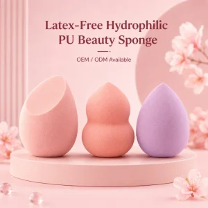 Hydrophilic Non Latex Wet and Dry Non Eating Powder Foundation Latex Free Beauty Sponge Egg Blender Makeup Sponge Puff