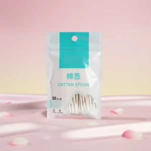 Hygienic Disposable Single Tip Cotton Buds with Sturdy Paper Rods 100mm Length 75 Count for Makeup Care