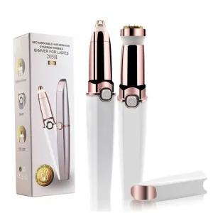 IFINE Beauty 2 in 1 Electric Razor Painless Epilator for Face Bikini Area Electric Eyebrow Trimmer Facial Hair Remover Household