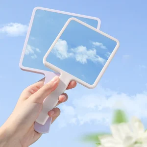 INS Style Handheld Mirror Portable HD Clear Makeup Mirror Premium Quality Travel Compact Beauty Tool