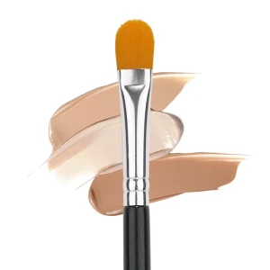 IPRESTA Professional Single Makeup Concealer Brush Wood Handle Synthetic Hair Eye Lip Liner Lip Gloss Shaving Brush Compatible