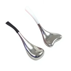 Ice Wave Ball Heart shaped Fish Tail Spoon Stainless Steel Silver Negative Ion Beauty Face Neck Eye Body Massage Stick for