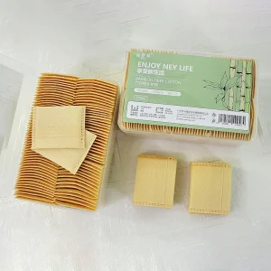 In Stock Disposable Oil Free Clean Thickened Cosmetic Cotton Pads Makeup Remover Bamboo Fiber Cotton Pads
