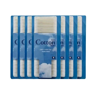 In Stock Double Head Cleaning Stick Pink Cotton Swabs Plastic Sticks Q Tips Cotton Bud