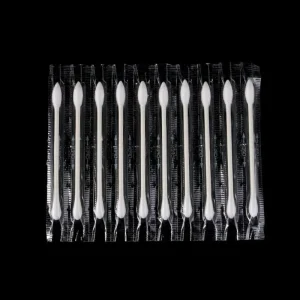 Individually Packed Cotton Swabs Paper Stick Disposable Double Headed Cotton Buds Hygienic Personal Care