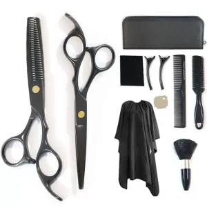 JDK Sharp Hair Cutting Scissors Shears Barber Dressing Black Steel Titanium 6 Inch Edge