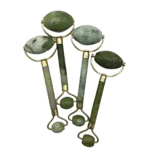 Jade Gua Sha Massager Ice Roller for Face Natural Stone Jade Roller Massage