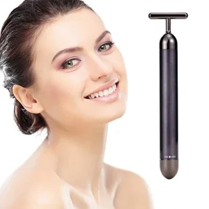 Jade Roller Beauty Bar Vibrating Electric Personal Care Skin Revitalizer Face Lift Vibrator T Shape 24K Gold Beauty Bar Japan