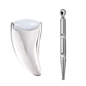 Jade Roller Gua Sha with Meridian Massage Stick Acupressure Acupoint Pen