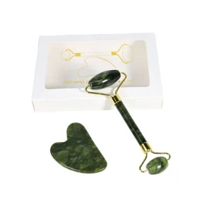 Jade Roller for Face Gua Sha Includes Natural Jade Stone Anti Aging Face Lift Facial Tools for Commercial and Home Use