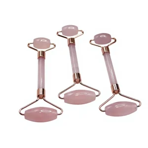 Jade Rose Quartz Double Headed Massage Roller Natural Face Meridian Massage