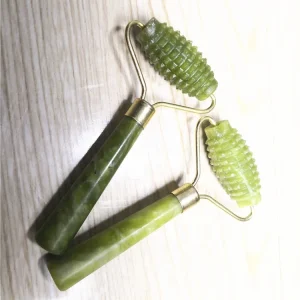 Jade Stone Roller Needle Derma Face Arms Neck Massage Roller Face Body SPA Massage Roller Facial Massager Tool
