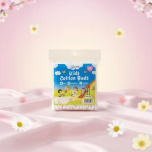 Kids Eco Friendly Cotton Buds 100% Cotton Swabs with Paper Sticks Soft Absorbent Hygienic for Daily Cleaning