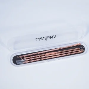 LANBENA Rose Gold Pimple Acne Needles Blackhead Remover Tool Set Acne Extractor