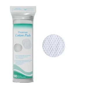 LD803 Facial Cotton Pads 3 Layer Lock Stitched Edge 5.8cm Diameter Natural Cotton Viscose Non Woven Fabric Pads