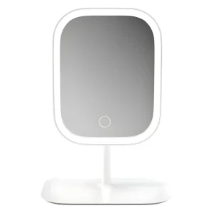 LED Vanity Makeup Mirror with HD Fill Light Desktop Placement Silver Mirror