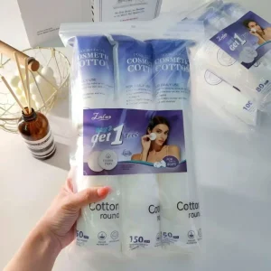 LMLTOP 3in1Pack Soft Non-Woven Fabric Face Makeup Remover Round Cotton Pads with Perforated Edge Skincare Cleansing SY446-448