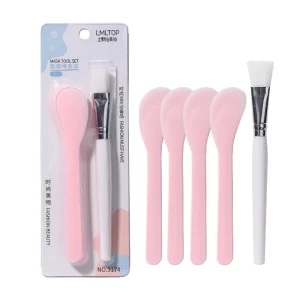LMLTOP 5 Piece Beauty and Makeup Brush Set Including Mask Brush and Stick Facial Spoon Tool Set 3174