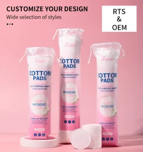 LMLTOP Disposable Eco Friendly Sandwich Organic Cotton Pads Soft Rounds Plant Fiber Cotton Pads for Face Makeup Removal SY596
