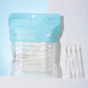 LMLTOP In Stock Double Tip Cotton Swabs Pointed + Spiral Dual Head Makeup Individually Wrapped Disposable Buds Manufacturer