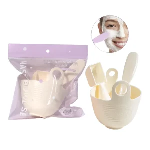 LMLTOP New 3PCS Large Silicone Mask Bowl Set DIY Mask Mud Film Double Head Spatula Spoon Spa Facial Mask Mixing Bowl Kit SY445