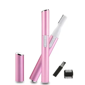 Lady Interchangeable Heads Mini Portable Electric Eyebrow Trimmer Hair Nose Temple Trimmer