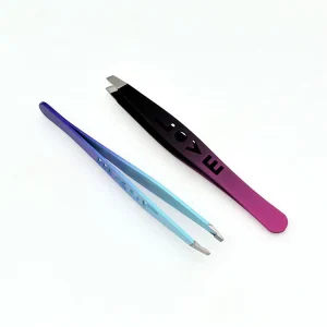 Lady’s Personal Care Stainless Steel Eyebrow Tweezers Slanted Tip Eyebrow Clip for Shaping Makeup