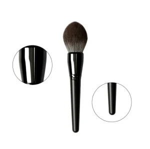 Large Size Powder Brush Single Makeup Brush Synthetic Hair Durable Wooden Handle Classic Black