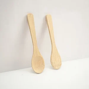 Laser Logo Food Grade Reusable Bamboo Spoon Biodegradable Wooden Tea Honey Spoons Cooking Utensil Tableware Kitchen Teaspoon