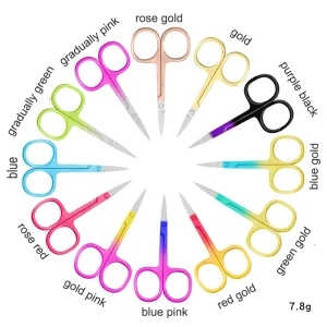 Lashes Scissors Eyebrow Tweezer Cosmetics Tools Rose Gold Mini Lash Scissors Makeup Eyebrow Eyelash Scissors