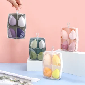 Latex Free Cosmetic Makeup Sponges Private Label 4pcs Makeup Sponge With Box