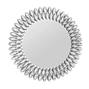 Light Luxury Handmade Glass European Retro Style Decorative Wall Hanging Mirror for Living Room and Bathroom Makeup Use