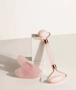 Light Pink Face Scraping Maasage Rolling Smooth Massage Board Scraper Resin Gua Sha Roller