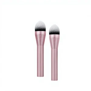 Light Pink Single Synthetic Hair Smudge Brush Aluminum Handle Concealer Blush Foundation Liquid Cream