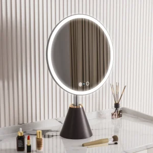 Lighted Cosmetic Mirror Table Makeup Mirror with Touch Control Rechargeable