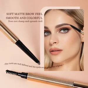 Long Lasting Double End Eyebrow Pencil Sweatproof Natural Shaping Brow Makeup Tool