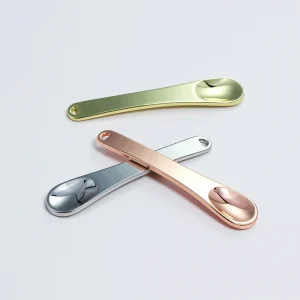 Luxurious Metal Facial Cream Spoon Eye Serum Applicator Mini Cosmetic Spatula for Skin Care Jingwang WS19001