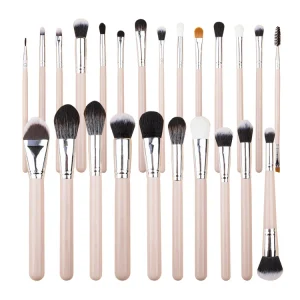 Luxury 24 Piece Makeup Brush Set with Pink Handle Private Label Available Ideal for Professional Artists and Beginners