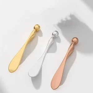 Luxury 7.75cm Metal Cosmetic Spoon Beauty Eye Cream Skincare Spatula Facial Spoon